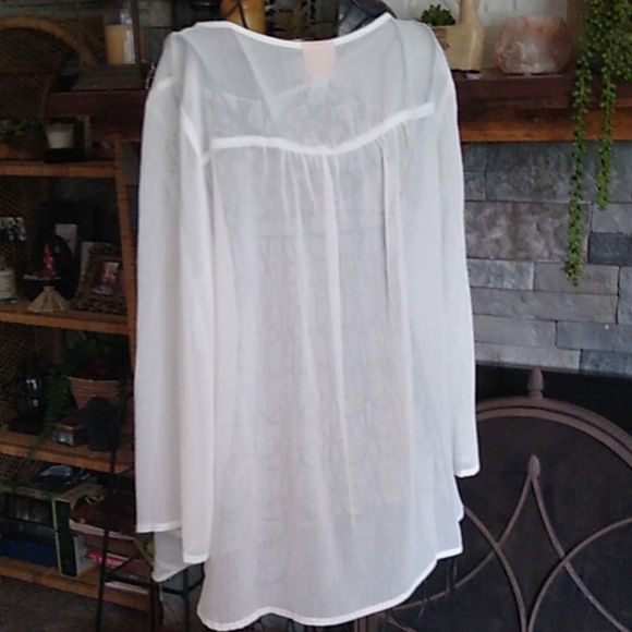 Ruby Rd. Boho Dress Blouse Tunic Sheer - Picture 5 of 6